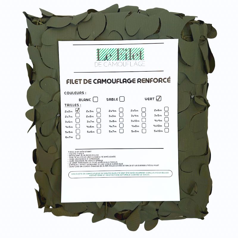 Filet de camouflage renforcé vert