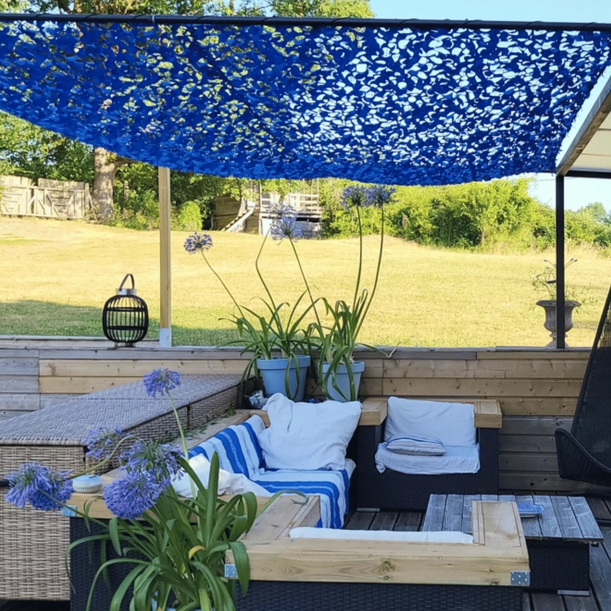 Filet de camouflage renforcé bleu