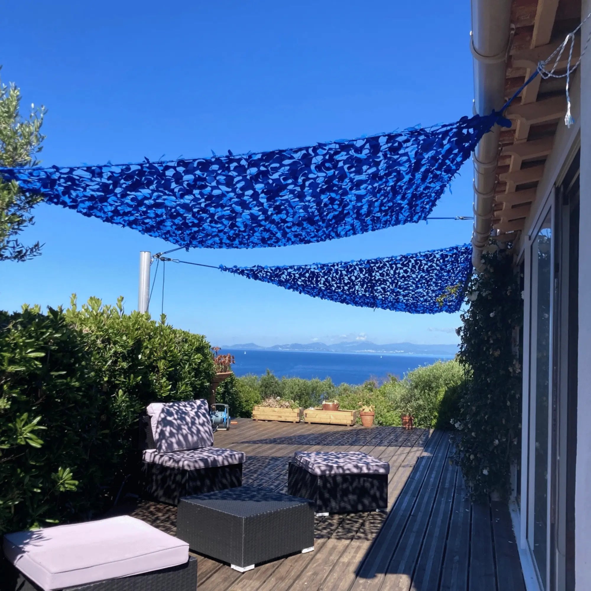 Filet de camouflage renforcé bleu