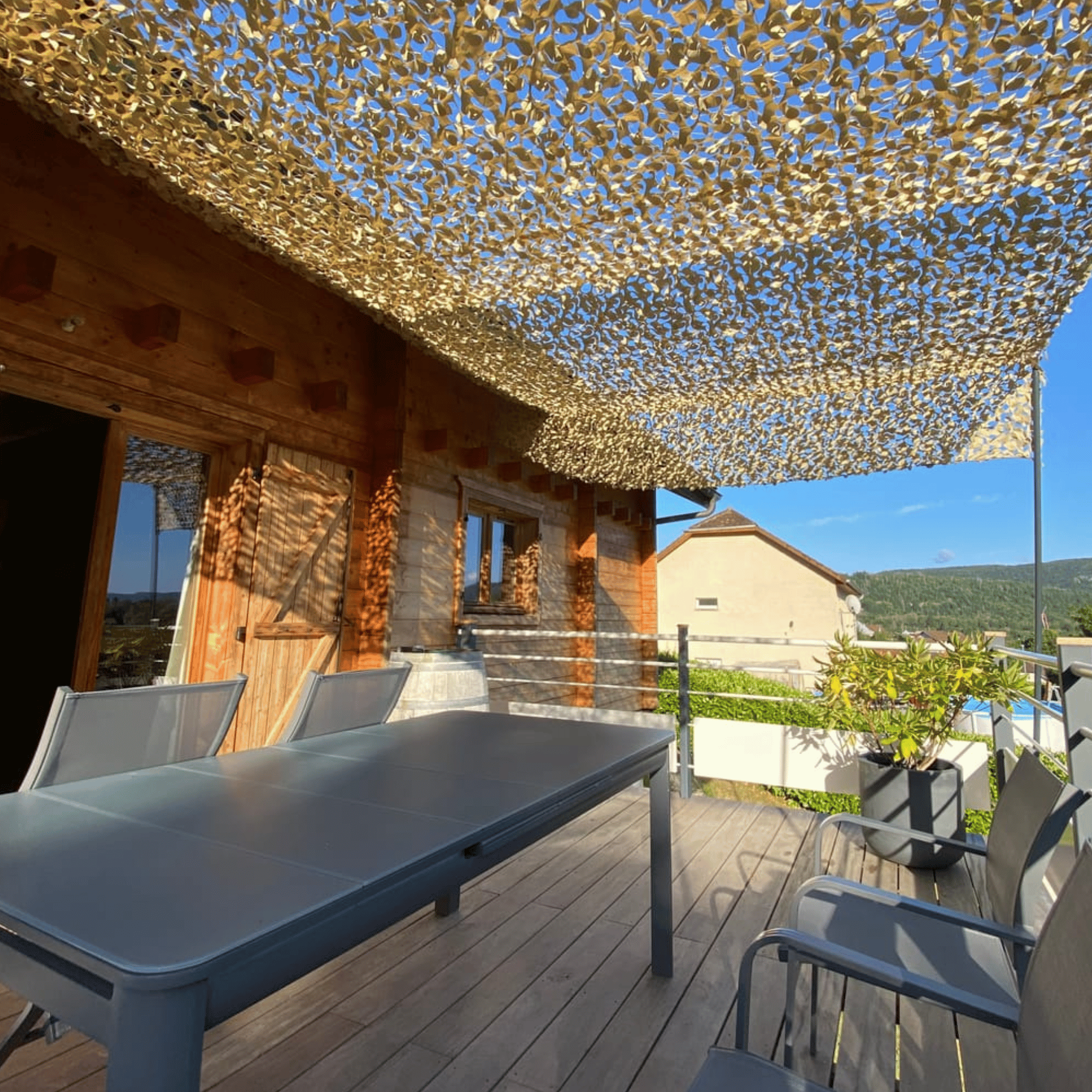 Filet de camouflage renforcé ignifugé