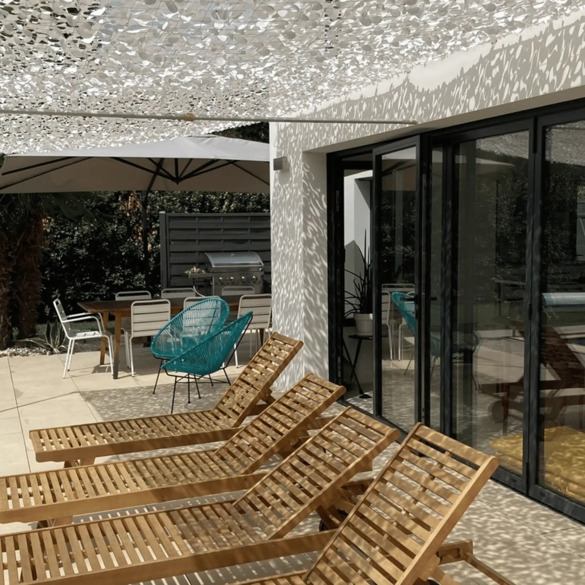 filet de camouflage blanc ombrage