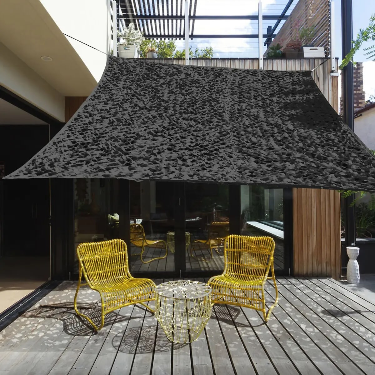 filet de camouflage noir pour pergola