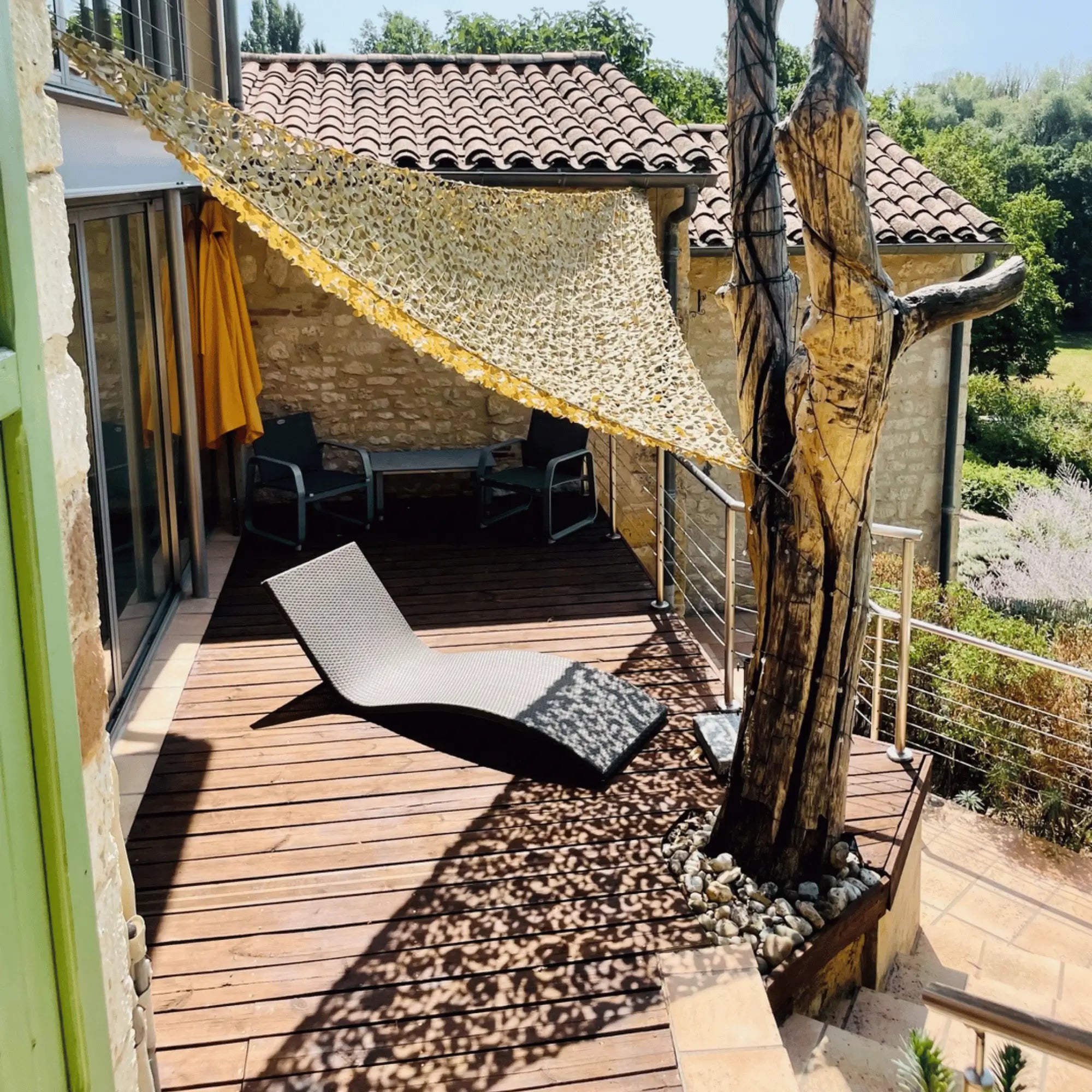 voile de camouflage triangulaire sable