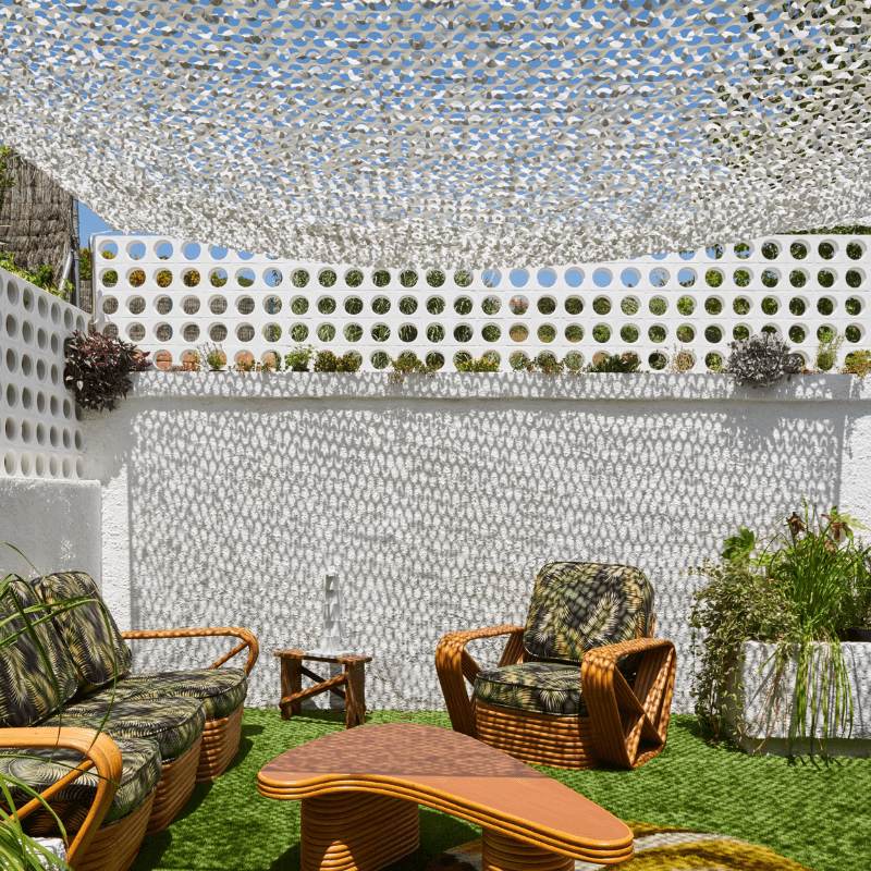filet de camouflage terrasse blanc