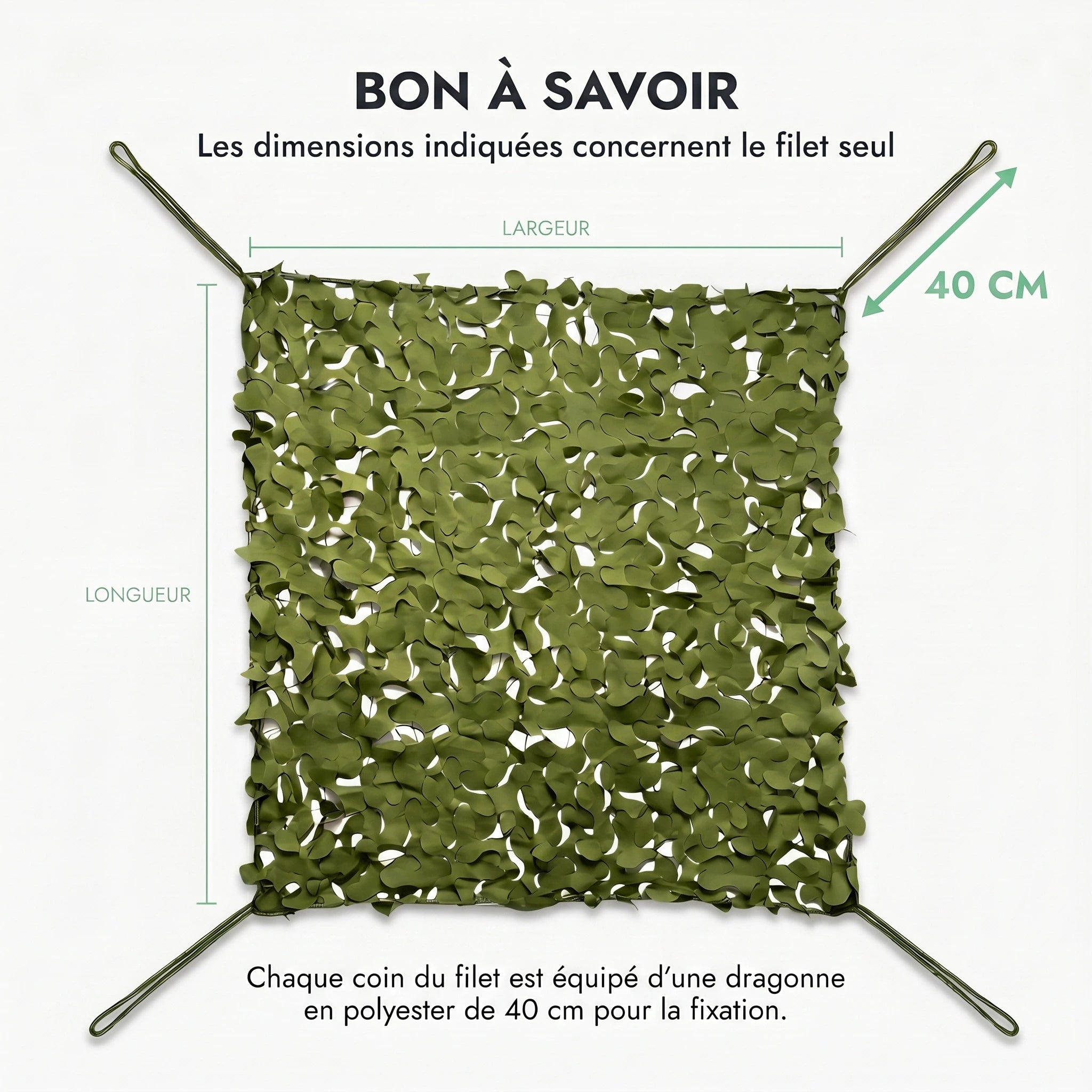 Filet de camouflage renforcé militaire