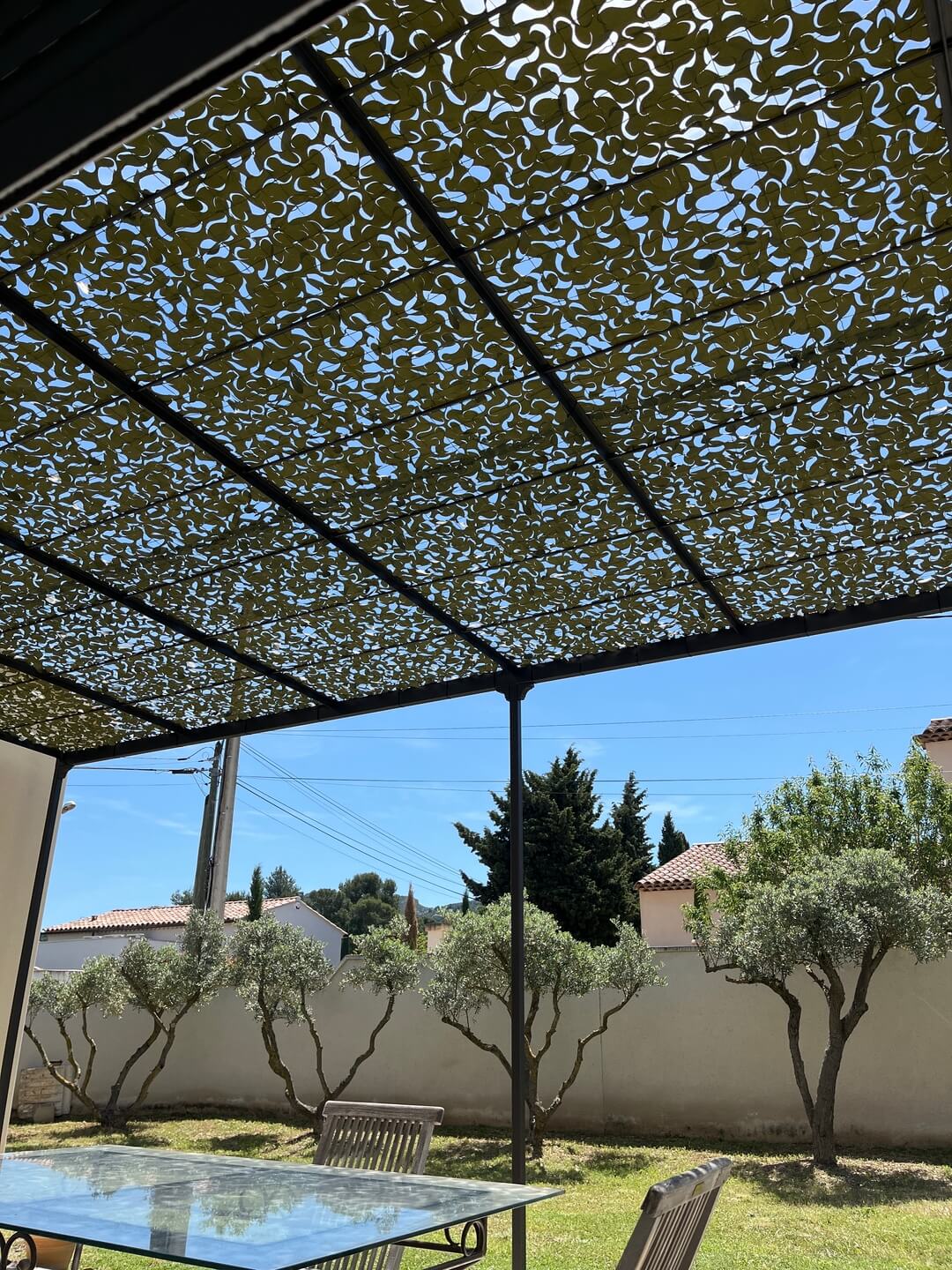 filet de camouflage vert pergola