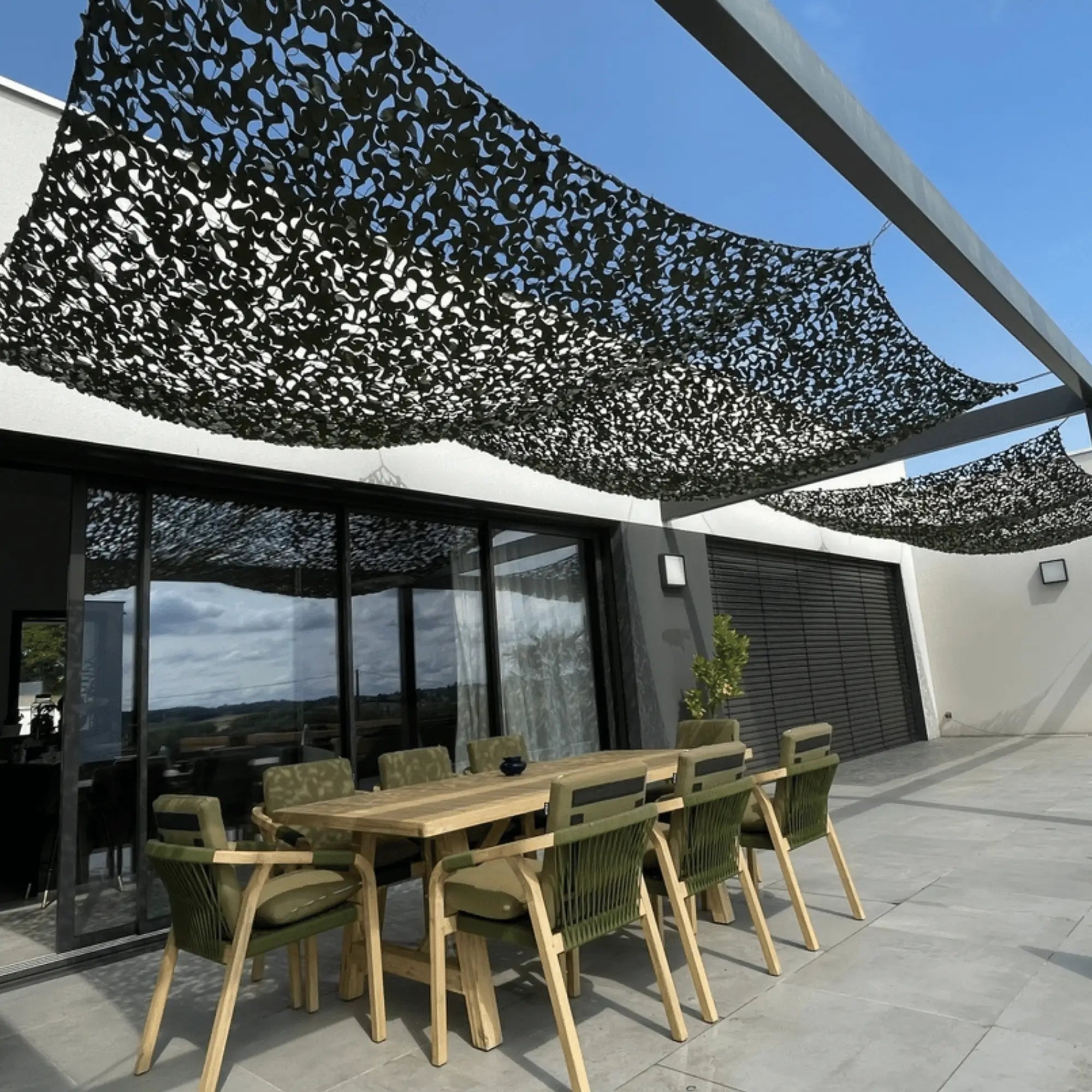 filet camouflage vert  terrasse