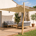 Mât en bois pour filet de camouflage